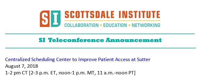 SutterHealthS3's tweet photo. Dr. Albert Chan &amp; Steve Chambers will speak today for Scottsdale Institute. They will discuss how centralization improved #PatientAccess at Sutter Health. https://t.co/JuLJHXMOYc https://t.co/mk7FOtmCBn