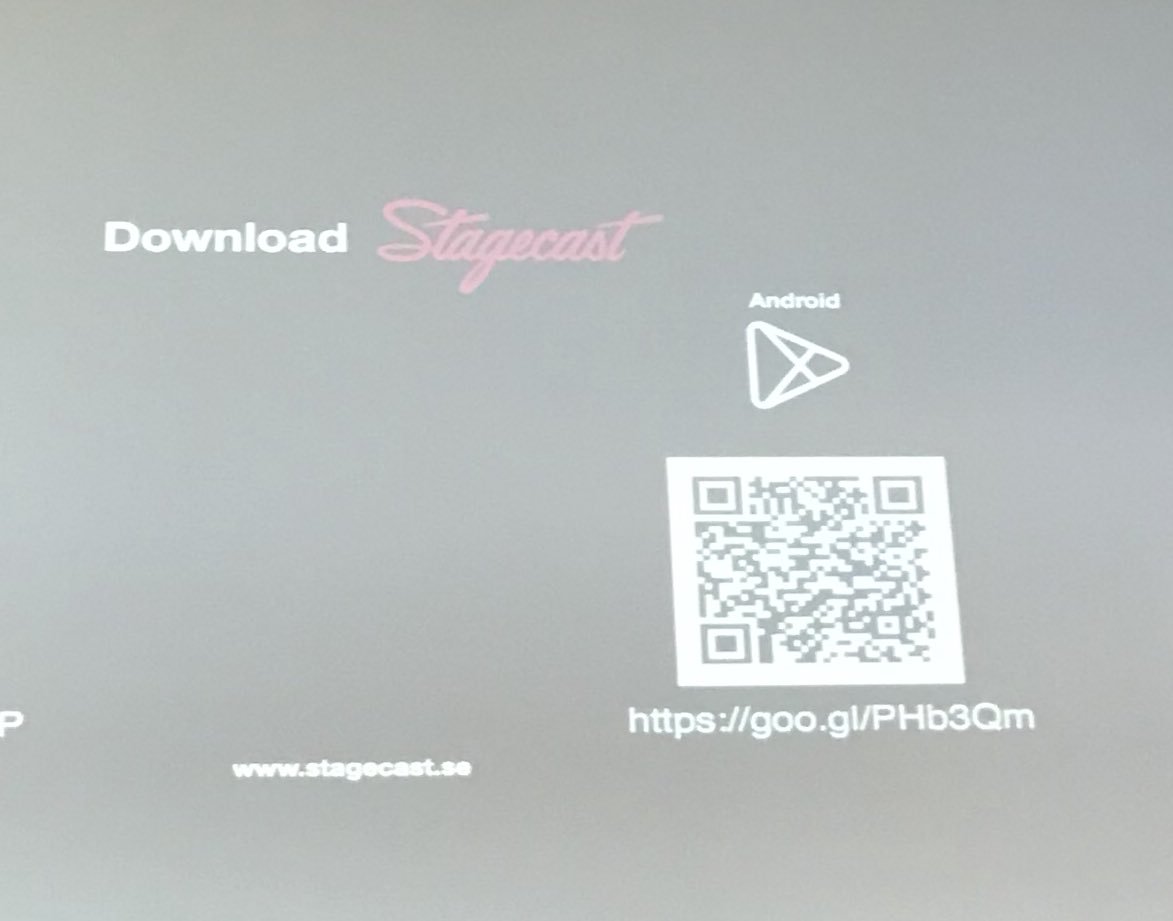 MartinFredholm's tweet photo. Stagecast at #STHLMTech #stagecast https://t.co/HJB1pgreKZ