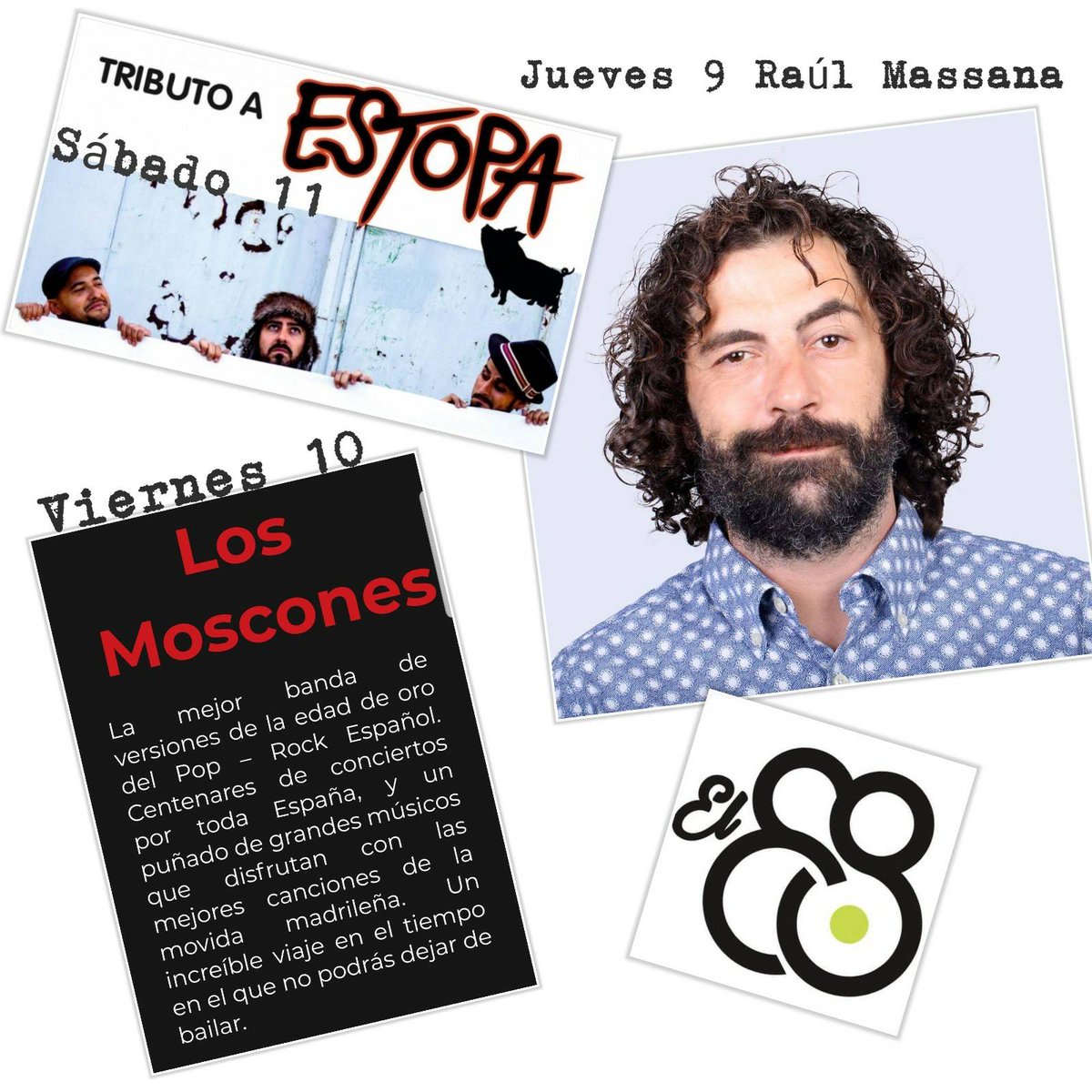 ¿Sabes lo que tenemos preparado para ti en El 88 este fin de semana?
👉🏽 Jueves 9 El Humor de Raúl Massana.
👉🏽 Versiones Pop-Rock español con Los Moscones
👉🏽 Tributo a Estopa con la Banda Destragis.
👉🏽 Y para los peques la mejor animación infantil
🏖El Verano de tu vida🏖