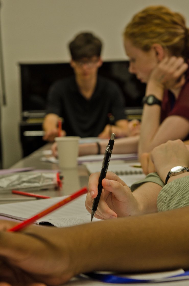 Day 3 of #SaMSummer School and after lots of brilliant workshops the composers are getting down to work on their pieces. #pencilsattheready #donotdisturb <a href="/soundandmusic/">Sound and Music</a>