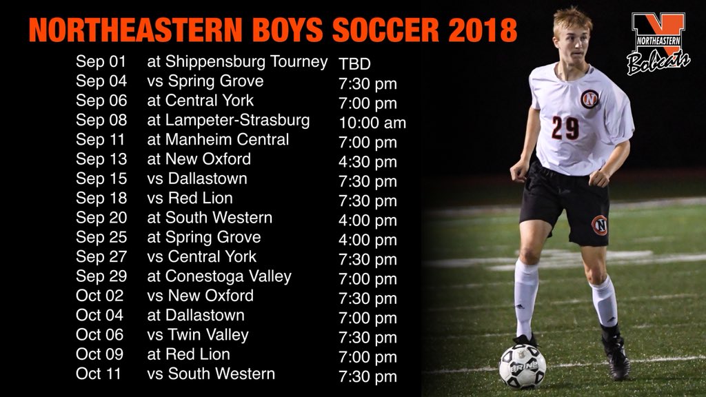 <a href="/NESD/">Northeastern Bobcats</a> Boys Soccer Schedule
@Salsasmash29 <a href="/drstaceysidle/">Stacey Sidle</a> <a href="/drrandipayne/">Randi Payne</a> @mathewgaynesd @GretaYoka <a href="/jssoccer37/">Joshua Sanderson</a>