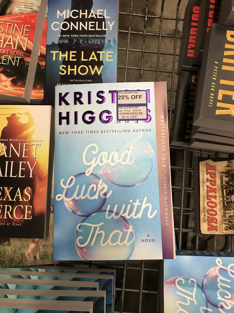 mom2crgk's tweet image. @Kristan_Higgins Sometimes I really love my merchandising job! #goodluckwiththat #releaseday #bookjob