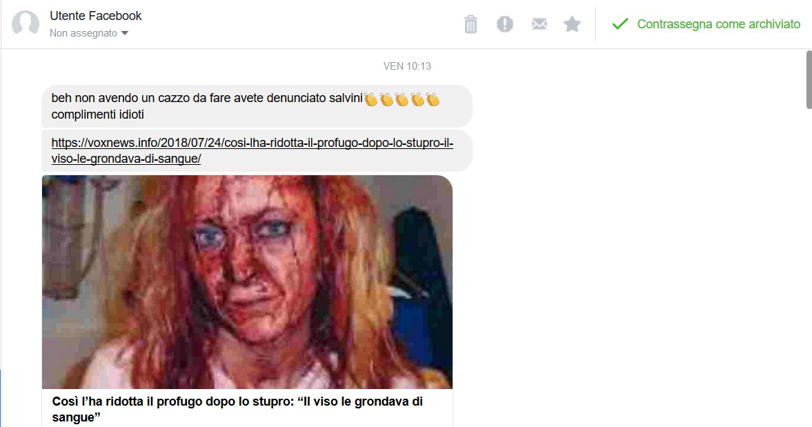 BaobabExp's tweet image. Alcuni dei messaggi di odio che abbiamo ricevuto su FB appartengono ad utenti che ora, dopo 3gg, risultano disattivati.
Adesso cerchiamo di capire se anche sui commenti si può fare questa verifica.

Attenzione che tra consenso reale e consenso virtuale c'è un bello scarto ;)