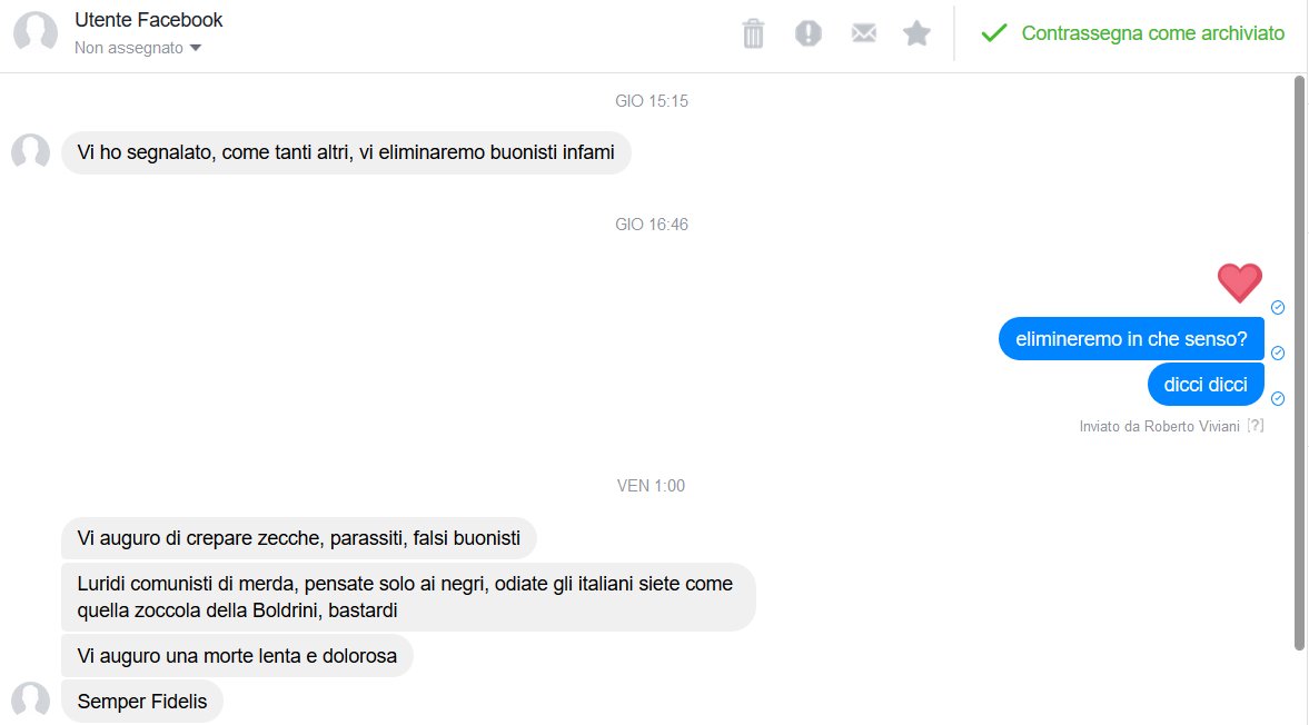 BaobabExp's tweet image. Alcuni dei messaggi di odio che abbiamo ricevuto su FB appartengono ad utenti che ora, dopo 3gg, risultano disattivati.
Adesso cerchiamo di capire se anche sui commenti si può fare questa verifica.

Attenzione che tra consenso reale e consenso virtuale c'è un bello scarto ;)