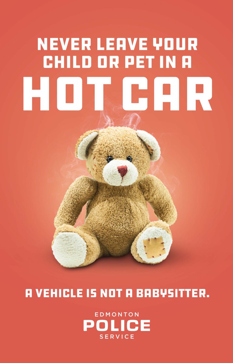 edmontonpolice's tweet photo. #yeg will experience another heat wave this week. Be safe and prepared if you're going outside and please plan your activities around the hot weather.
If you're travelling with children and/or pets, ensure you can take them inside your destination. #notababysitter #yegwx https://t.co/xV77gD9XPq
