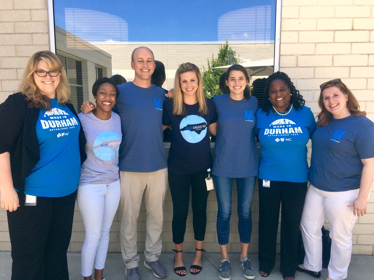 Kristina218's tweet photo. Celebrating #85YearsOf @BlueCrossNC today with the Community Relations team! #lifeatbluecrossnc @cdparquet @sreneemc @Kristy_Kent https://t.co/l7k4Kb0DtG