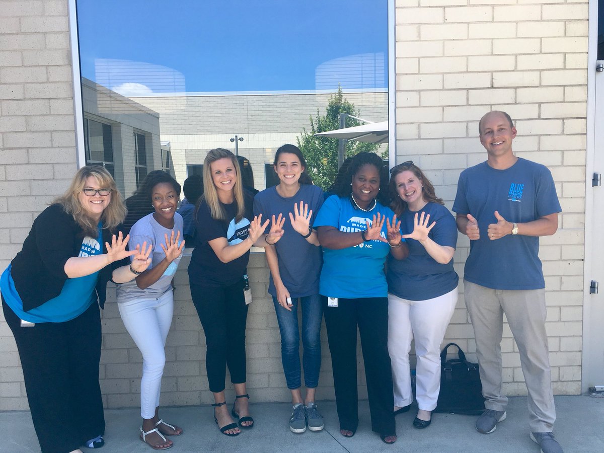 Kristina218's tweet photo. Celebrating #85YearsOf @BlueCrossNC today with the Community Relations team! #lifeatbluecrossnc @cdparquet @sreneemc @Kristy_Kent https://t.co/l7k4Kb0DtG