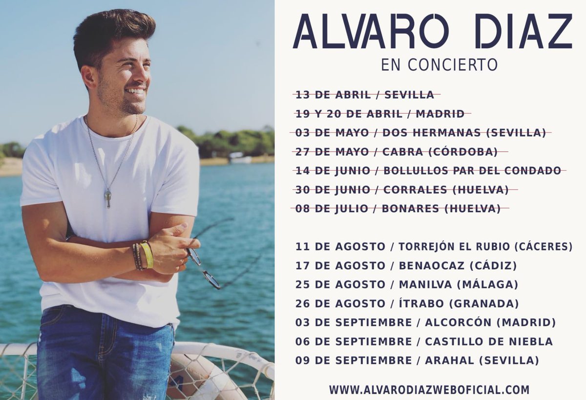 Os dejamos las nuevas fechas de los conciertos de <a href="/alvarodiazsc/">Álvaro Díaz</a> para septiembre 2018