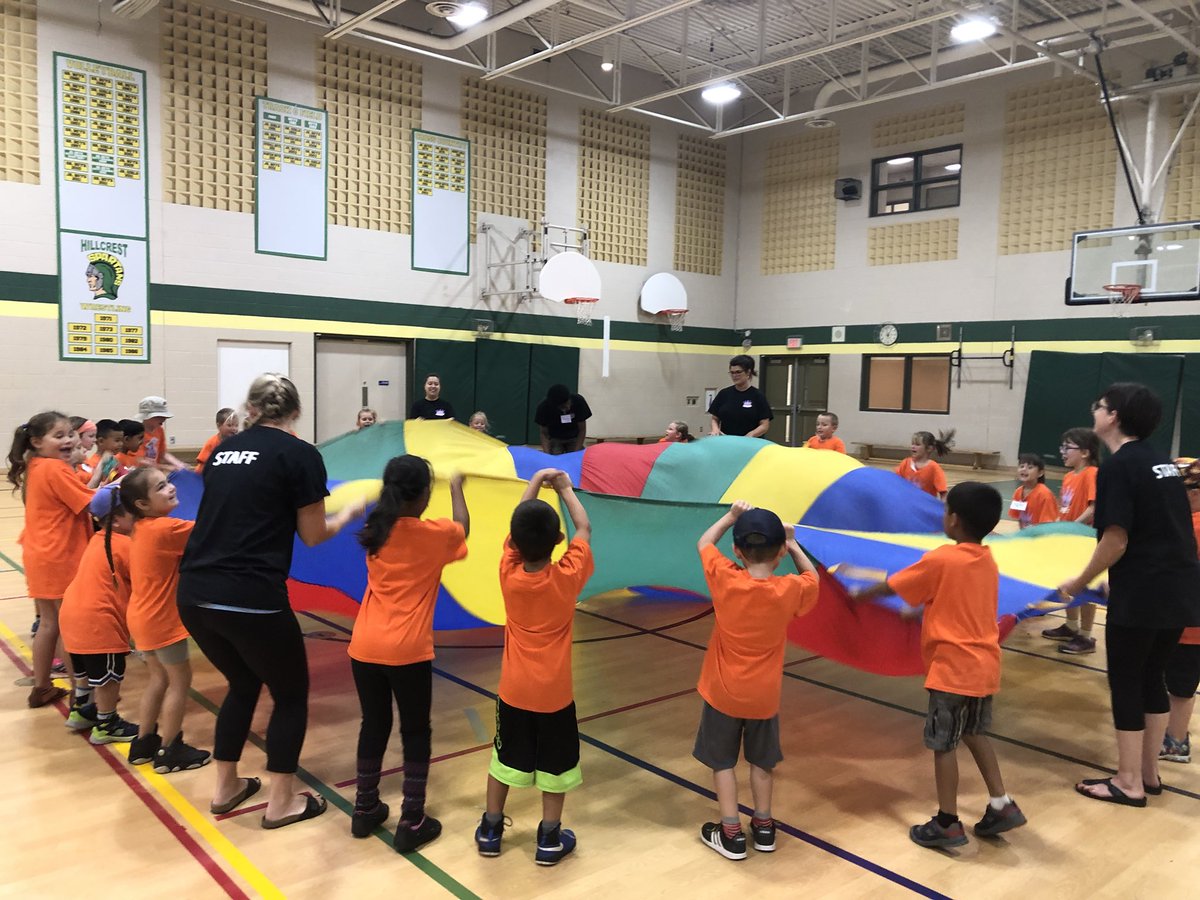 mrs_jborges's tweet photo. Having so much fun with @BGCHamilton at @HWDSBCampPower. Working cooperatively to keep the soccer balls in the parachute! https://t.co/b6kpMdJd85