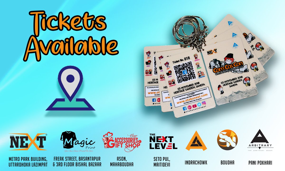 otakunextnepal's tweet photo. Comic and Cosplay Convention Nepal 2018
Tickets are now available at the following locations
Ticket Price: Rs. 300
Lalitpur L De Frøst 9866071007 | Bhaktapur Rahul Prajapati 9843803440
#OtakuNext #ArbitraryEvents #ComCosCon #ComicandCosplayConvention #ComCosConNepal2018 https://t.co/ml5my20y5H