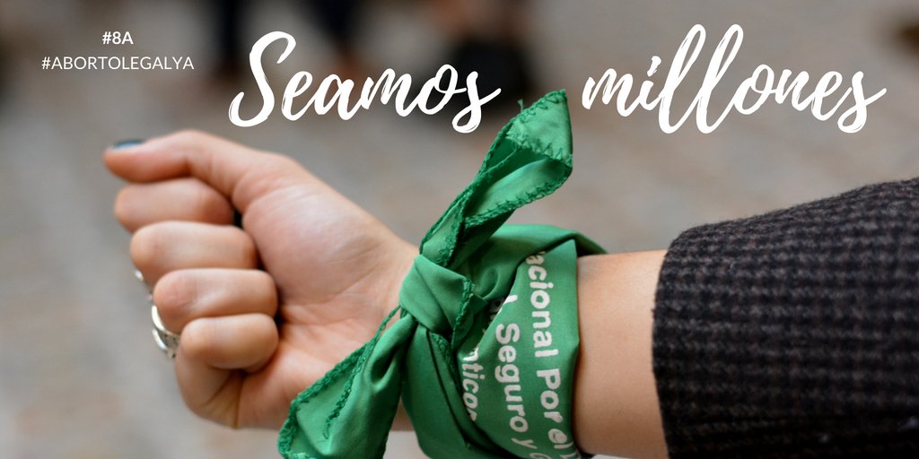 KBanfi's tweet photo. El verde es el fin de la clandestinidad. 
El verde es la maternidad elegida. 
El verde es la ampliación de derechos. 
El verde es aborto legal, seguro y gratuito. 
Sumate a la marea verde. Mañana seamos millones.

#8A 
#QueSeaLey 
#AbortoLegalYa https://t.co/bxIsXRB9Pw
