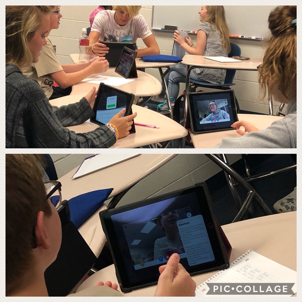 TeacherVitz's tweet photo. Today’s French 1 assessment:Ss use @Flipgrid to record themselves teaching greetings and goodbyes! Thank you @MicrosoftEDU for making this full service free for teachers now!!! #e3cg #FrenchWithVitz @CenterGroveHS @center_grove https://t.co/7sEXkywuKc