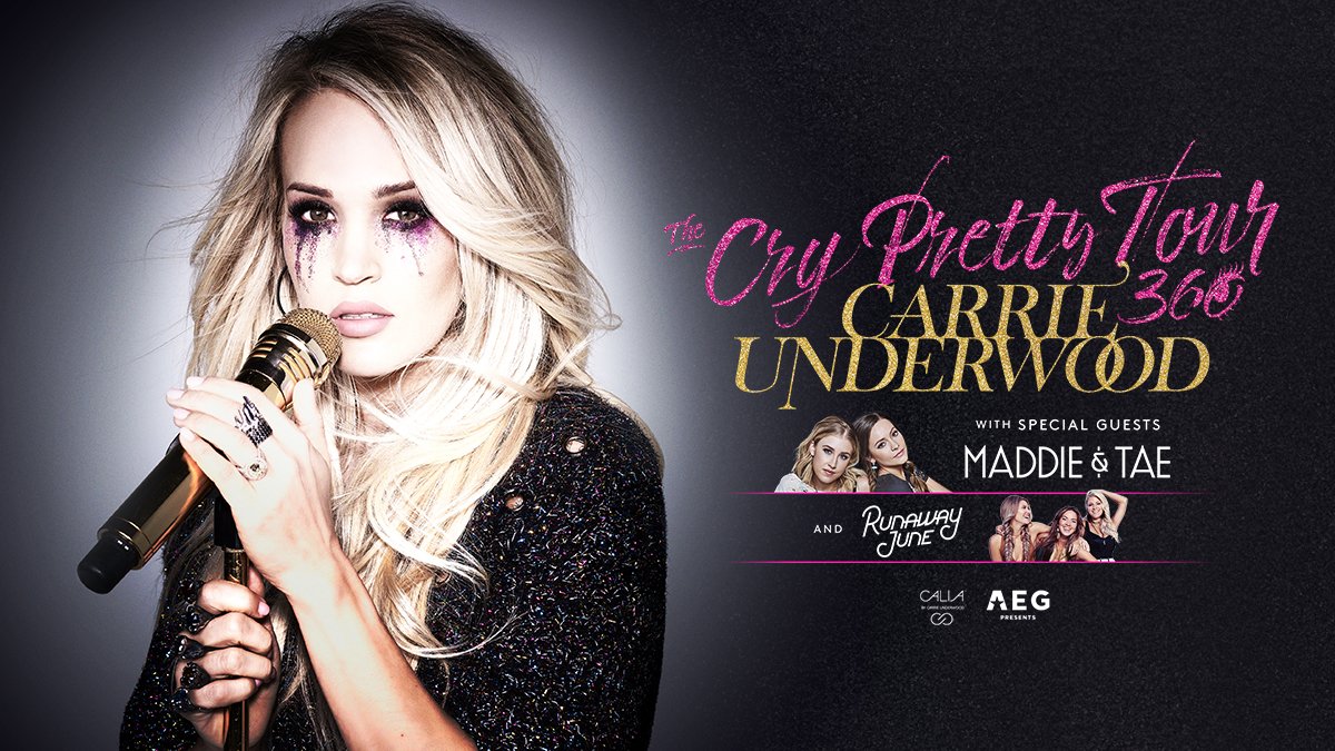 BrdgstoneArena's tweet photo. ANNOUNCEMENT: @carrieunderwood is back with her Cry Pretty Tour! 💗
🎟️ for Sept. 27, 2019 go on sale Friday, Aug. 17 at 10AM https://t.co/498oqwUILI