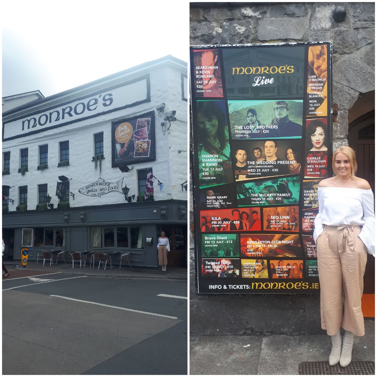 johnlcarty's tweet photo. Thanks to @GMITTourismArts @GMITOfficial graduate Darren and all the team @MonroesLive #galway for the work placement opportunity for Lisa #eventprofs #monroeslive https://t.co/UVikCVaB3R