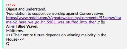 Today's Q drop links to a conspiracy theory that originated on Twitter. It purportedly explains why so many big name MAGA accounts turned on Q-Anon.The theory basically says the 2016 Congressional Bill H.R.5181 gave $160M to "citizen journalists" to promote anti-Q propaganda.