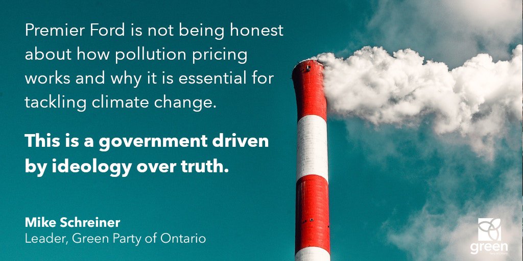While climate change is causing heat waves, forest fires and flooding to become worse, the PCs are spreading misinformation about the solutions. 

Today, <a href="/MikeSchreiner/">Mike Schreiner</a> rose in the legislature to clear the air: bit.ly/2nitQC3 #onpoli
