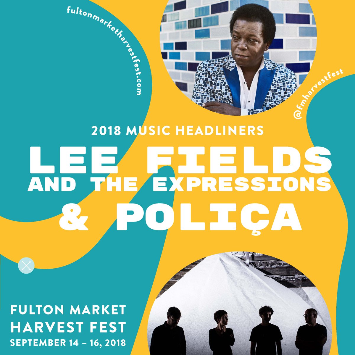 So excited to be a part of <a href="/FMHarvestFest/">Fulton Market Harvest Fest</a> – bringing together the country's best chefs, live music by <a href="/LeeFields12/">Lee Fields</a> &amp; The Expressions and <a href="/ThisIsPolica/">POLIÇA</a>, and #Chicago's best restaurants for a weekend of culinary fun. #FMHarvestFest