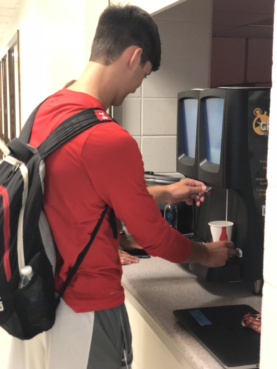 Zach Kuhn and Ryan Massey sampled the new recovery shakes that will be available next week! Both have given their stamp of approval on taste! Coach Carlton will pass out info tomorrow(Wednesday)if you would be a part of this awesome program! #NutritionIsKey #30MinAfterIsCritical