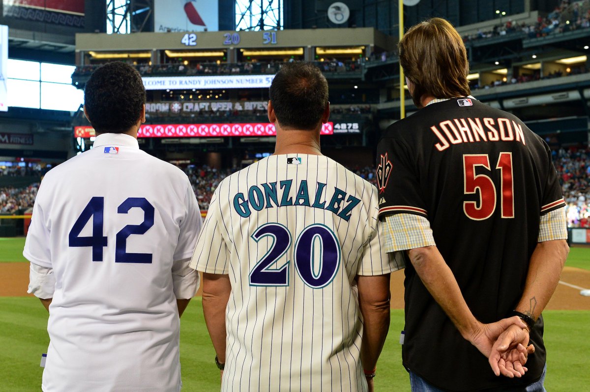 Arizona Diamondbacks on X: 8 years ago today, @Luisgonzo20 became the  first D-back to have his number retired. 3 years ago tomorrow, Randy Johnson  became the second. #GenerationDbacks  / X