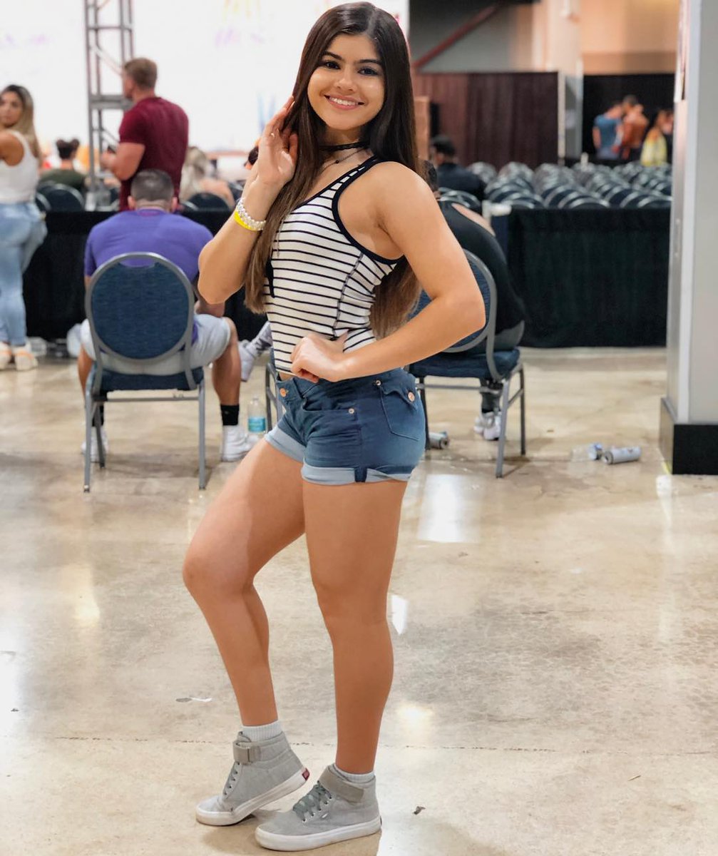 miamusclebeach's tweet photo. #NPC Bikini Champion @thaissa.fit spectating &amp; striking poses at the 2018 Miami International Fitness Expo!
#MIFE2018 #MiamiMuscleBeachChampionships https://t.co/P5AsRasafT