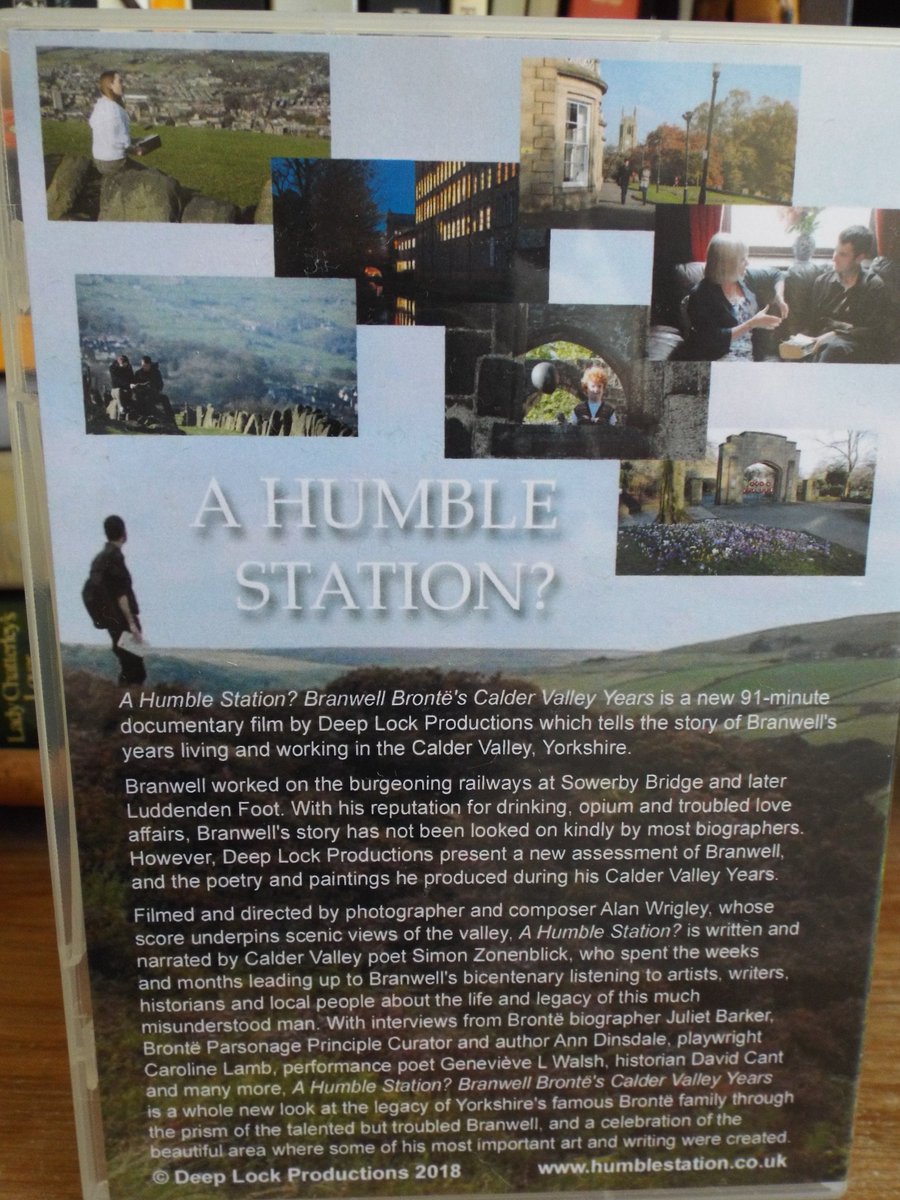 DeepLockfilms's tweet photo. Our film "A Humble Station? Branwell Bronte's Calder Valley Years" is now for sale on dvd! Available via https://t.co/270Lh5Or7x   also Sowerby bridge venues including @Trinketteshop Jubilee Tea Rooms and more to come #Brontes https://t.co/XopToWWA5W