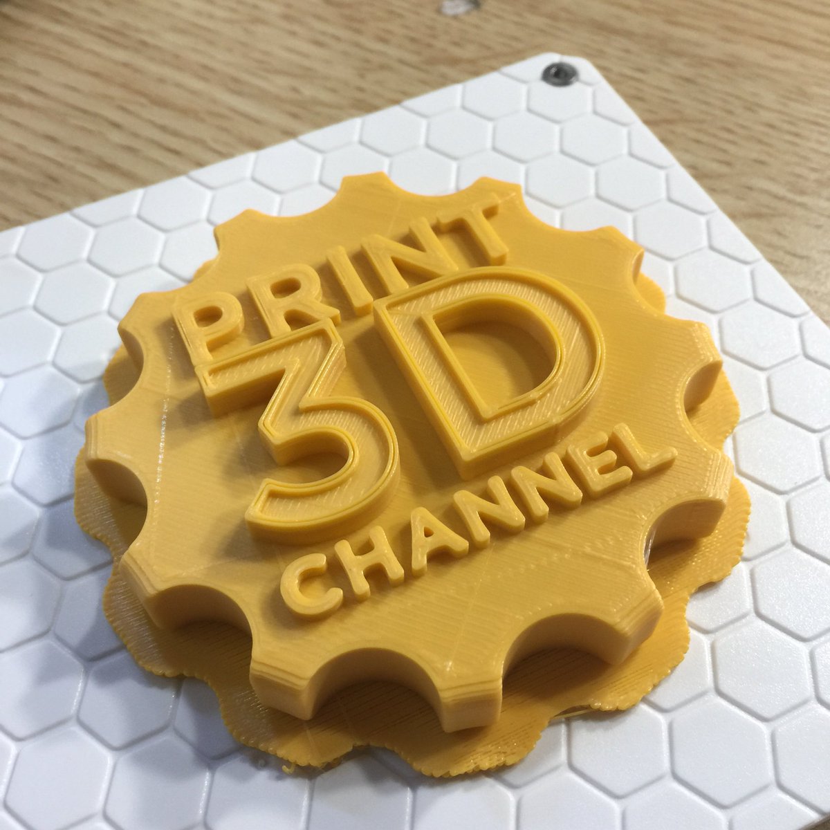 JRansomWright's tweet photo. The Print 3D Channel Maker Coin sliced in @Ultimaker Cura and printed on the YAN 3D Printer from #FurlingTechnology at 0.20mm layer height, 20% infill at 60mm sec. Very impressed with the print quality so far, just don’t like using the Raft. https://t.co/MKYU9QmUWE