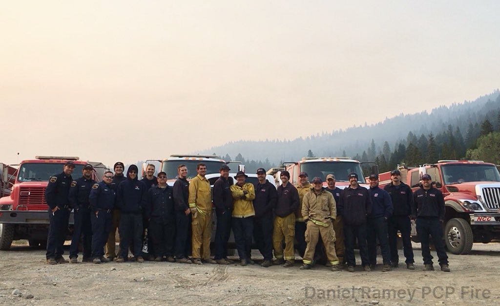 PCP_FIRE's tweet photo. Today marks 14 days out for the Nevada County 4103 C strike team. They will be swapping about half of the crew out for replacements today, so the strike team can continue to fight the #RanchFire #MendicinoComplex #pcpfire #OphirHillFire #HigginsFire #NCCFire #NevadaCityFire https://t.co/ks9xrNu3Cr
