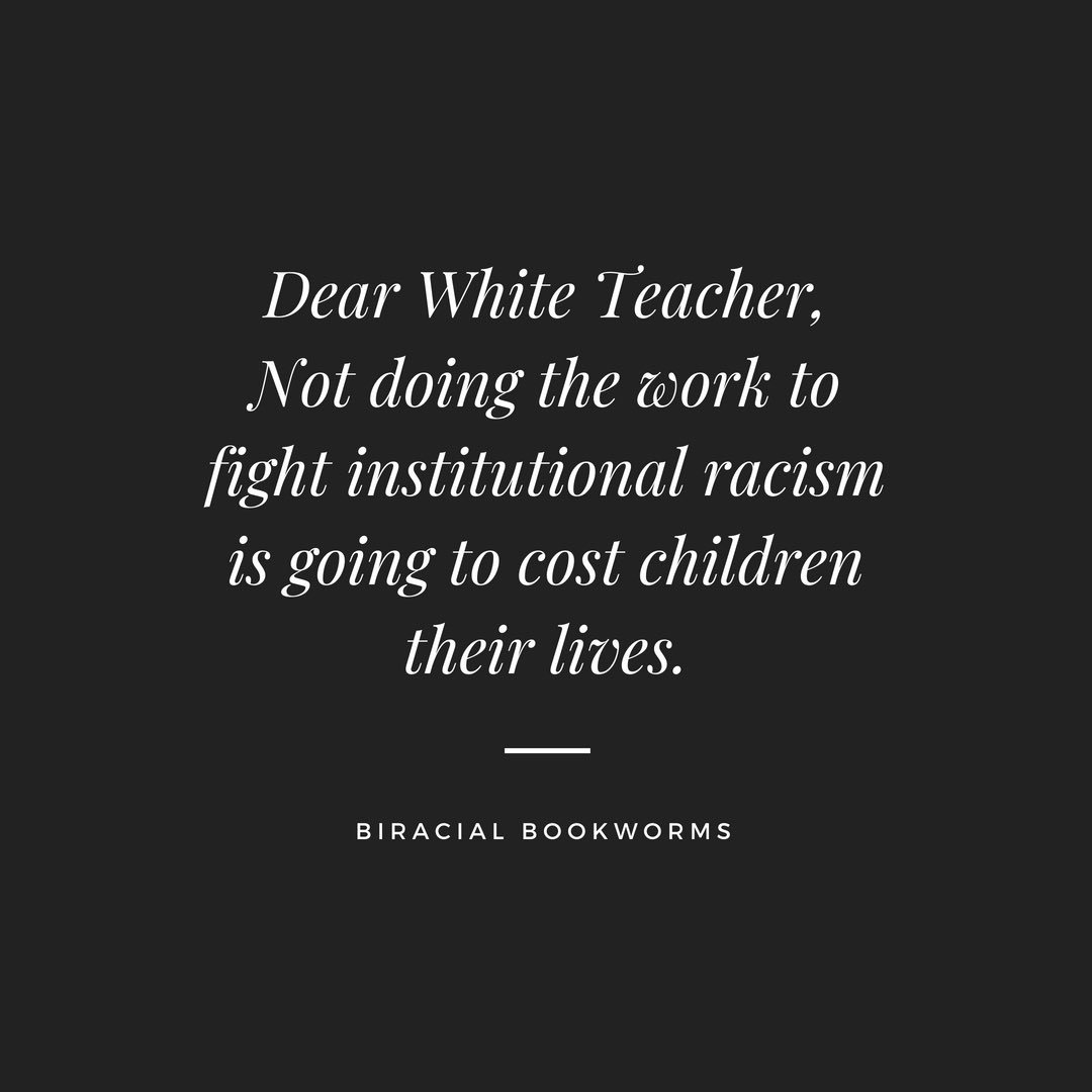 biracialbooks's tweet photo. Dear White Teacher: 13 Books to Read on Racial Literacy

https://t.co/aqolByX3yc via @biracialbookwrm
 #equaled #edchat https://t.co/Y79spBHadb
