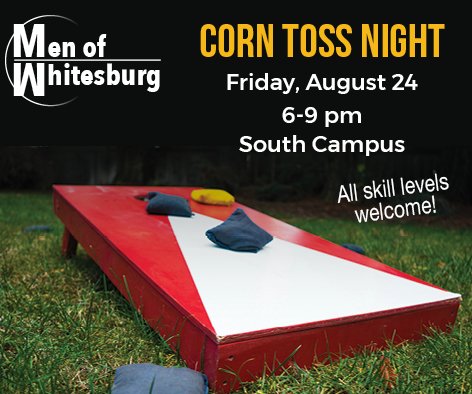 WhitesburgBC's tweet photo. The Corn Toss Tournament is THIS Friday, August 24! Get details at https://t.co/H7qhcBtP7U #corntoss #games #tournament #MenOfWhitesburg https://t.co/flAEsg8ijL