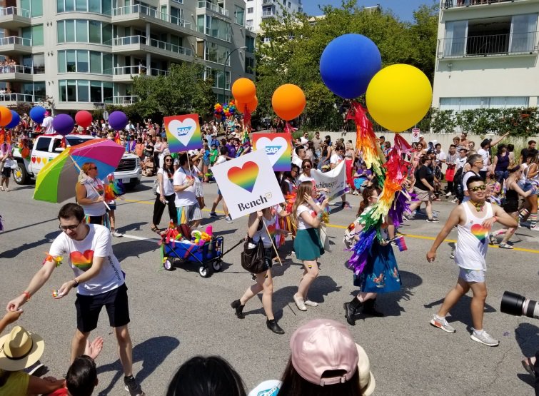 Super proud to see such an impressive collective of our friends and clients at #Pride last Sunday! <a href="/Bench/">Bench Accounting by Mainstreet</a> <a href="/PayByPhone/">PayByPhone</a> <a href="/Appnovation/">Appnovation</a> <a href="/goclio/">Clio</a> @microsoftcanada <a href="/EA/">Electronic Arts</a> <a href="/SAP/">SAP</a> <a href="/hootsuite/">Hootsuite 🦉</a> #clientpride #techlovespride