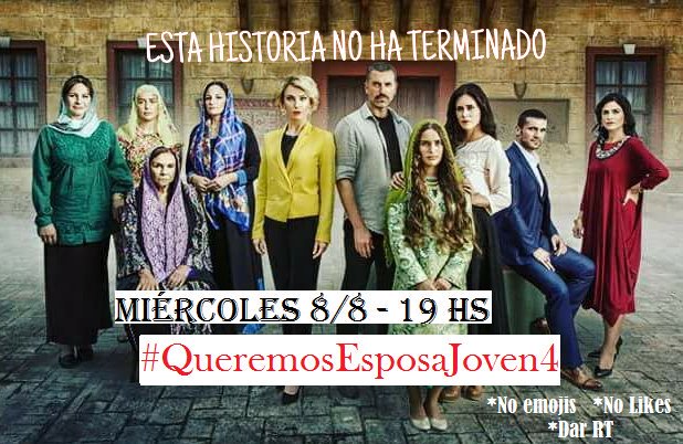 Alanramosxd's tweet photo. MAÑANAAAAAAAAA !!! SE VIENE EL TT #QueremosEsposaJoven4 A PARTIR DE LAS 19 HS !! Y EL JUEVES NUEVO TT !! ATENCION ! RT !!! FANS #UfukSen #Devralek #EsposaJoven A LOGRAR EL REGRESO DE #KukucGelin ! https://t.co/cNehOxB0RG