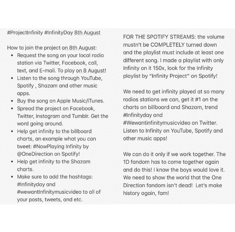 1d_promoting's tweet image. Tomorrow is #InfinityDay 
Make sure to spread the project everywhere.

Tomorrow is our day! And we need to show the world that we are not dead and we want the Infinity music video!

Retweet to spread, thanks!

All the love &amp;lt;3
#ProjectInfinity