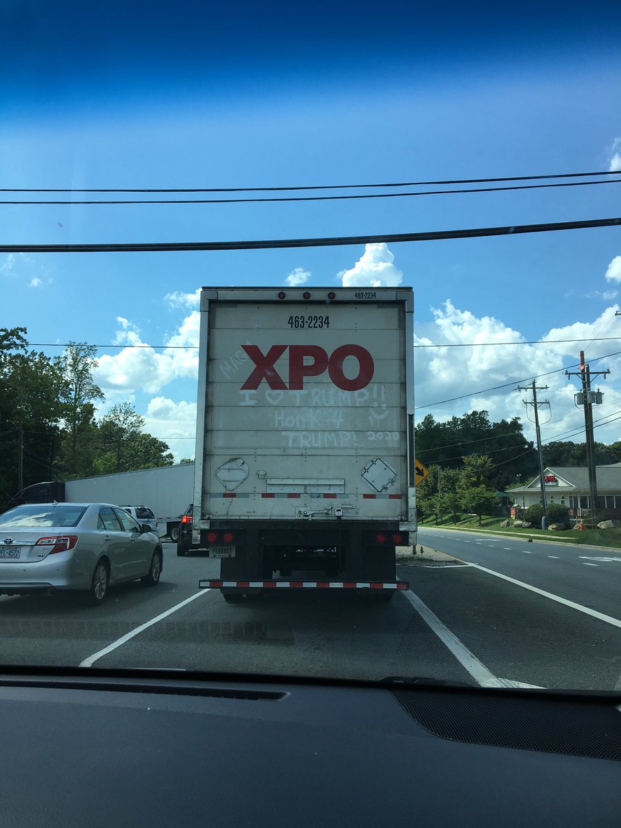PRIMEofLGND's tweet photo. Just saw this on the back of a 18 wheeler @realDonaldTrump https://t.co/XEzbXGiNlA