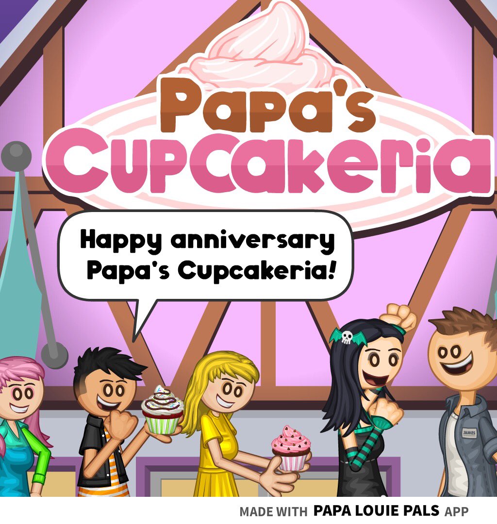 Rocky on X: Papa's Cupcakeria's 5th anniversary is today 🙂 This is my  second favourite Gameria and it's the first Gameria where I got all gold  customers. This Gameria introduced holidays 