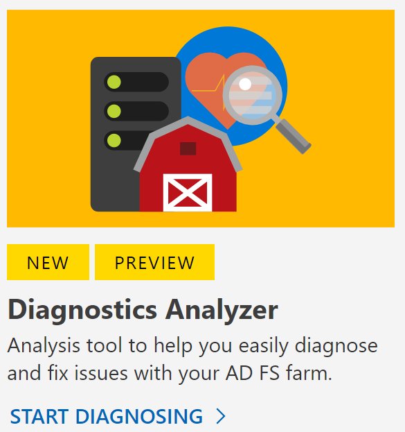 MrADFS's tweet photo. Howdy folks! We've just made #ADFS diagnostics simpler. Check out the new diagnostics module at #ADFSHelp. Check it out, give us feedback. https://t.co/pxXndt4VE6 https://t.co/PlWxv4tzaz