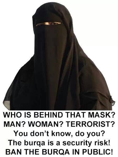 Time for it to banned in public places in UK... #bantheburka #UK