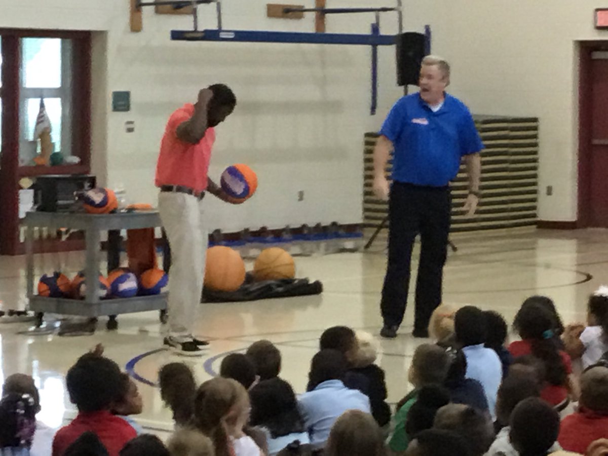 FcpaMsdpike's tweet photo. FCPA staff and students were motivated to have a successful school year by Jim Basketball Jones!#pikeproud https://t.co/1GV3Jlgp5k