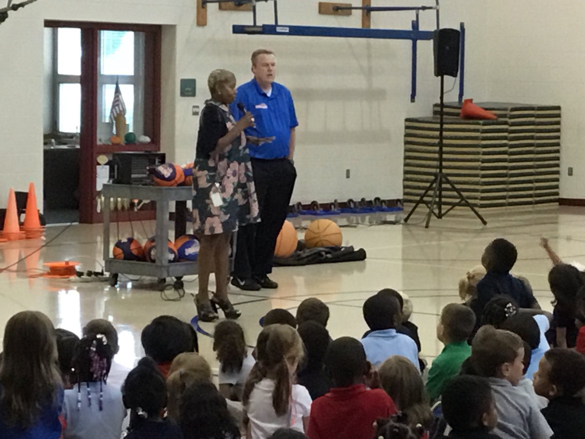 FcpaMsdpike's tweet photo. FCPA staff and students were motivated to have a successful school year by Jim Basketball Jones!#pikeproud https://t.co/1GV3Jlgp5k