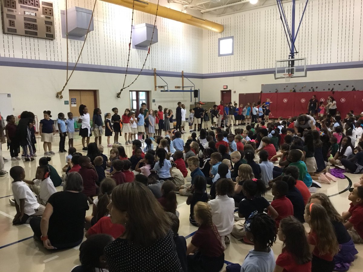 FcpaMsdpike's tweet photo. FCPA staff and students were motivated to have a successful school year by Jim Basketball Jones!#pikeproud https://t.co/1GV3Jlgp5k