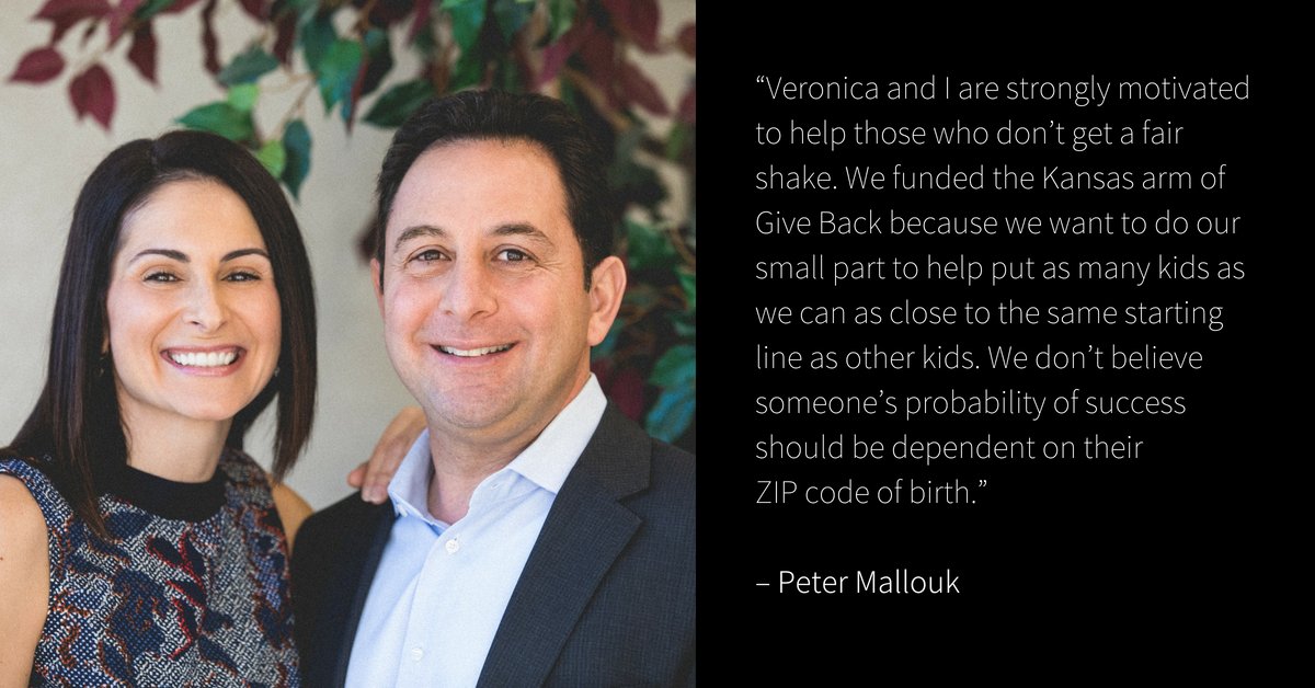 giveback_ngo's tweet photo. Give Back is fortunate to have the support of Peter &amp; Veronica Mallouk, whose generous $3 million donation launched the program in Kansas. Learn more about Give Back’s first publicly funded state: https://t.co/g05SZTy6N4 https://t.co/NI7W2BKGy5