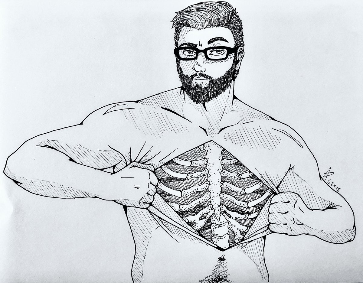 avelindel's tweet photo. One of my favorite pieces I’ve ever done. 😍 I’m proud of how the anatomy came out along with the shading. Good art can come from good sources. 😜💟 @d5goph
#art #drawing #traditionalart #micronpen #portrait #gore #anatomy #drawpeople #yeahand https://t.co/C9i7Iubea0
