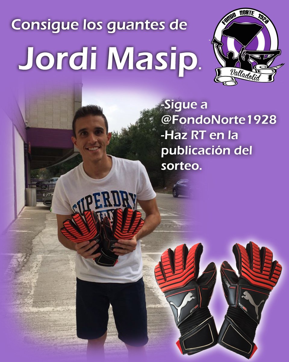 FondoNorte1928's tweet photo. {SORTEO} ¡Sorteamos los guantes de Jordi Masip! Solo tienes que seguirnos y hacer RT en esta publicación. Gracias a Masip por donarlos. 
Plazo hasta el Miércoles 15 de agosto. 
#sorteo #Masip #FondoNorte https://t.co/9xxqM6TRoL