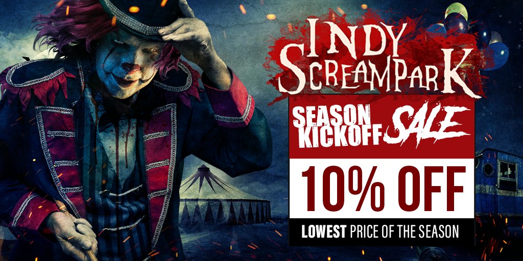 Indyscreampark On Twitter Save 10 Now Lowest Prices Of The Season Starting Today Get Tickets To Indy Scream Park For The Lowest Prices Of The Season By Using The Promo Code