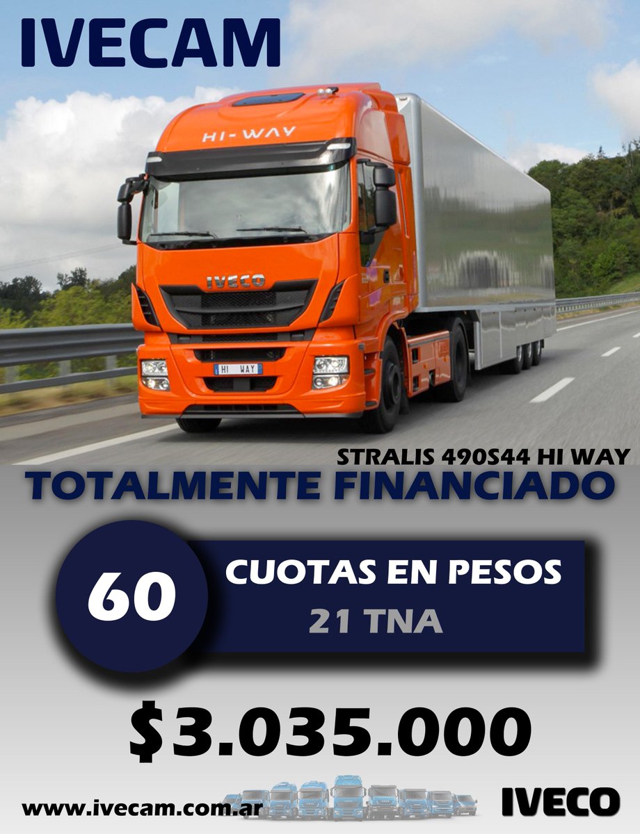 Tené tu 0km totalmente financiado y en hasta 60 cuotas😵
ivecam.com.ar