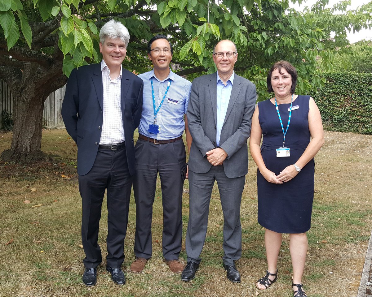 JanetaylorRWH's tweet photo. Runnymede Medical Practice welcomed NHS England National Medical Director Stephen Powis Regional Director Nigel Acheson #socialprescribing it was a pleasure to discuss how we are caring for our patient population health needs. @RMPCarers @Dochayter @NHSEastBerksCCG @RMPGPsurgery https://t.co/UXMkuQSUYm