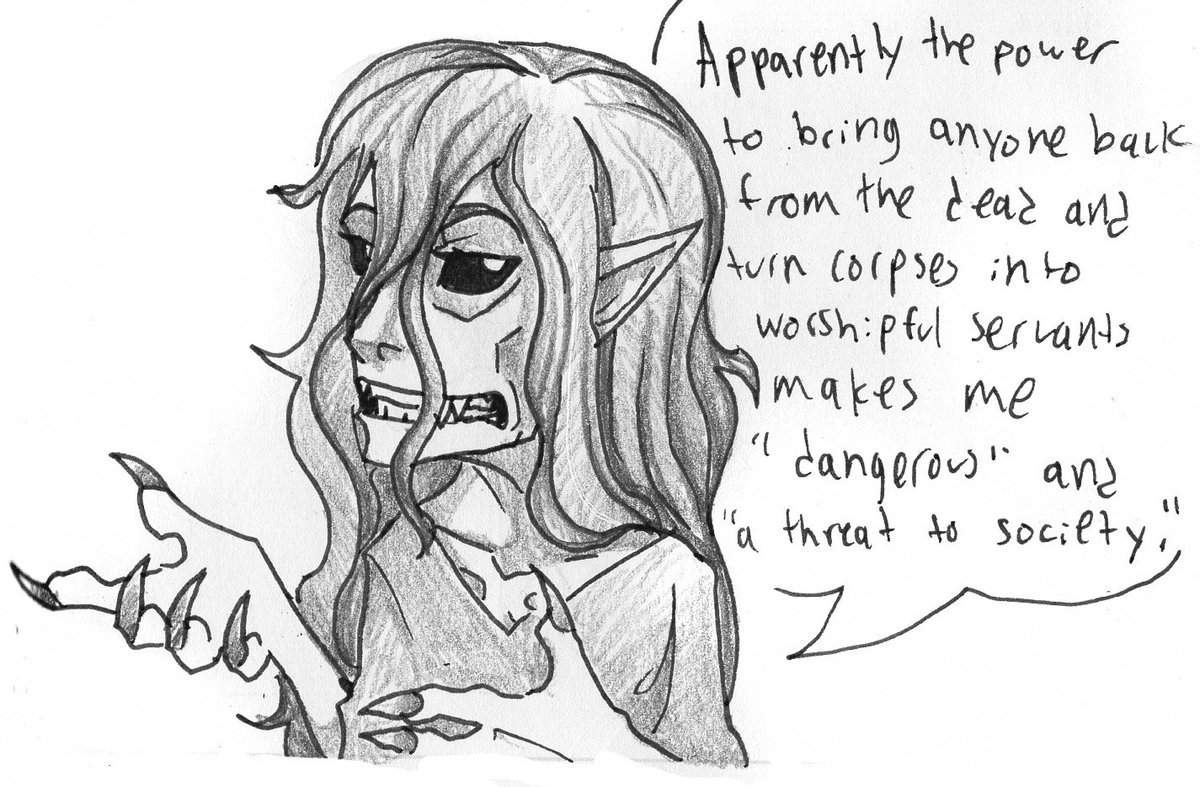 FanaticArtisan's tweet image. Someone on tumblr asked Farren why he&apos;s on a chain... :) 
#villainproblems #amwriting #myart