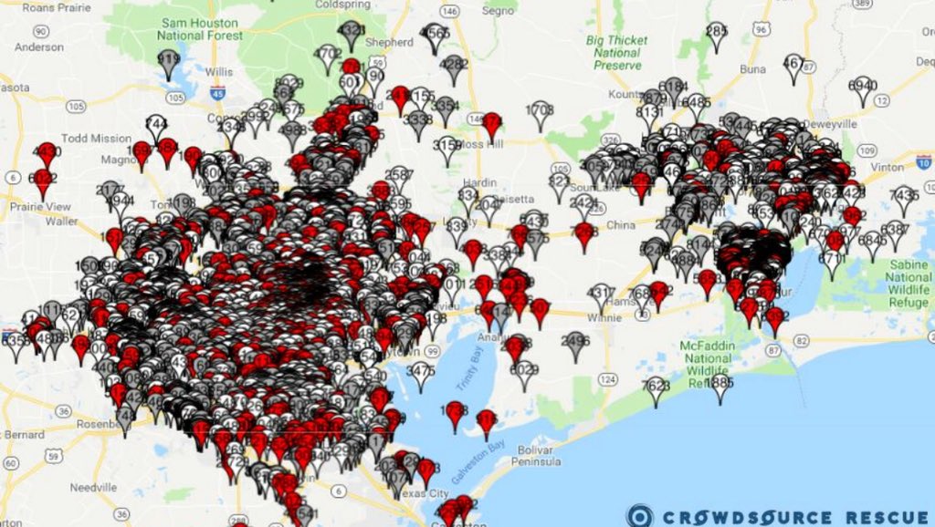 ULTconnect's tweet photo. #HowToHarvey
Thankful that @cs_rescue and I crossed paths. 🙌 Know that I prayed for every single dot on this map. We are in this healing thing TOGETHER. #409strong @spindletopctr #oktosay https://t.co/UUzXAkIMaA