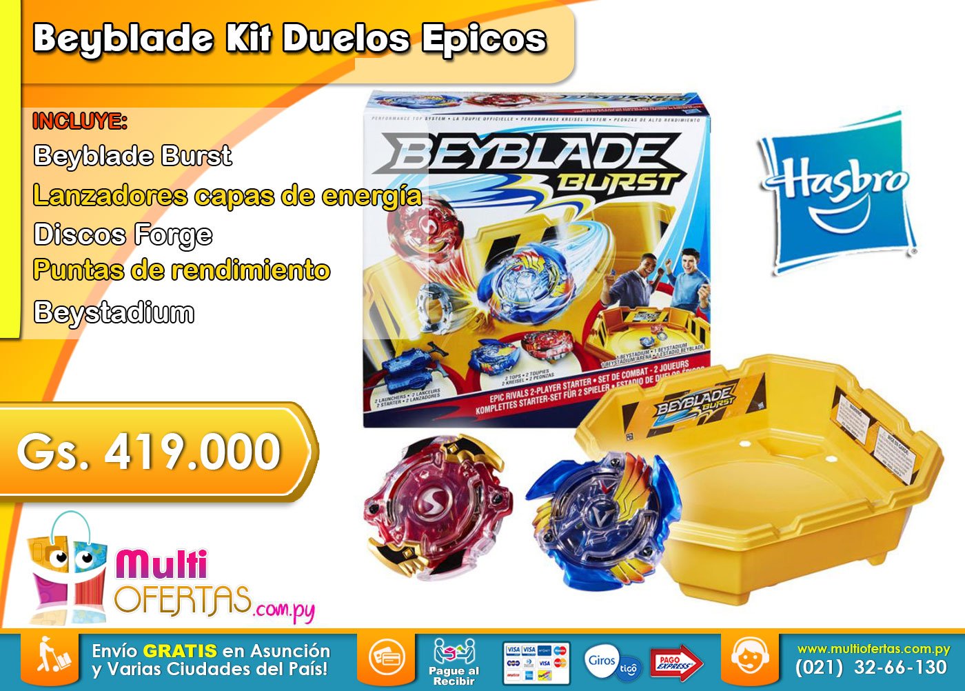 Beyblade - Kit De Duelos Épicos - Pronta Entrega