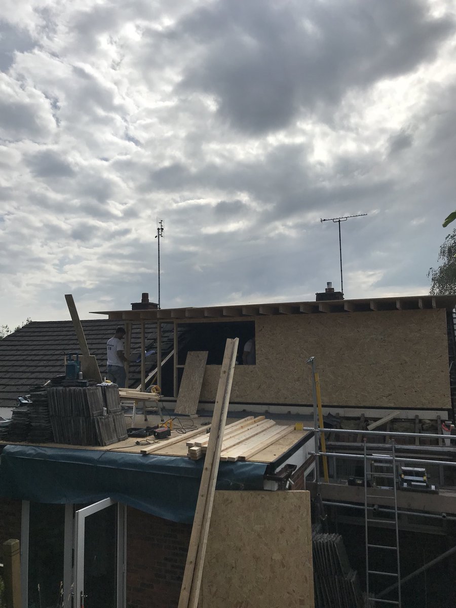 mwcltd's tweet photo. All a days work ! Existing roof removed /  RSJ’s Installed / new timber dormer erected . #loft #design #build #staffordshire #specailists https://t.co/KNmDRMkdeb
