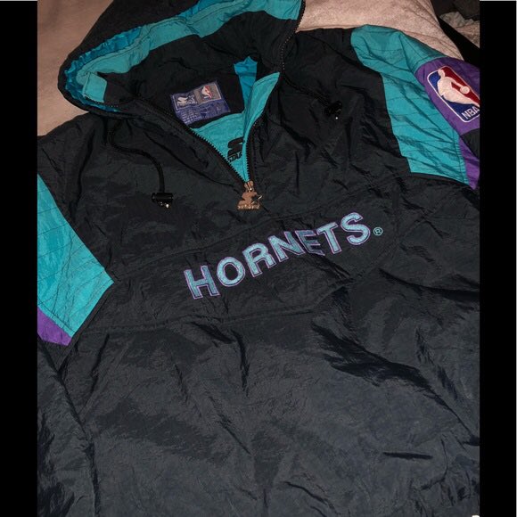 hornets starter pullover jacket